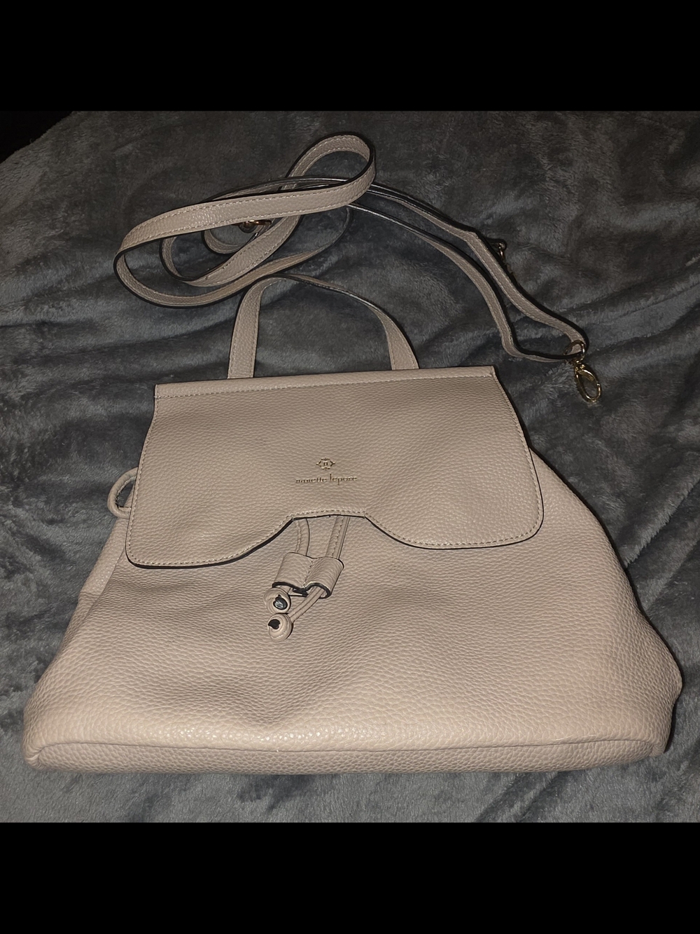 Nanette Lepore Arabelle Blush Pink Pebbled Leather Convertible Backpack